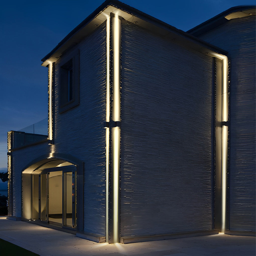 Narrow Beam LED Wall Sconce Up-Down Outdoor Light - Building Wall Washer