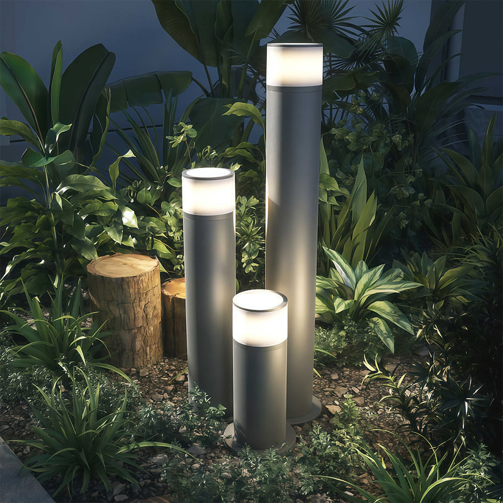Sleek Outdoor Path Light - Ambient Garden Bollard Lamp