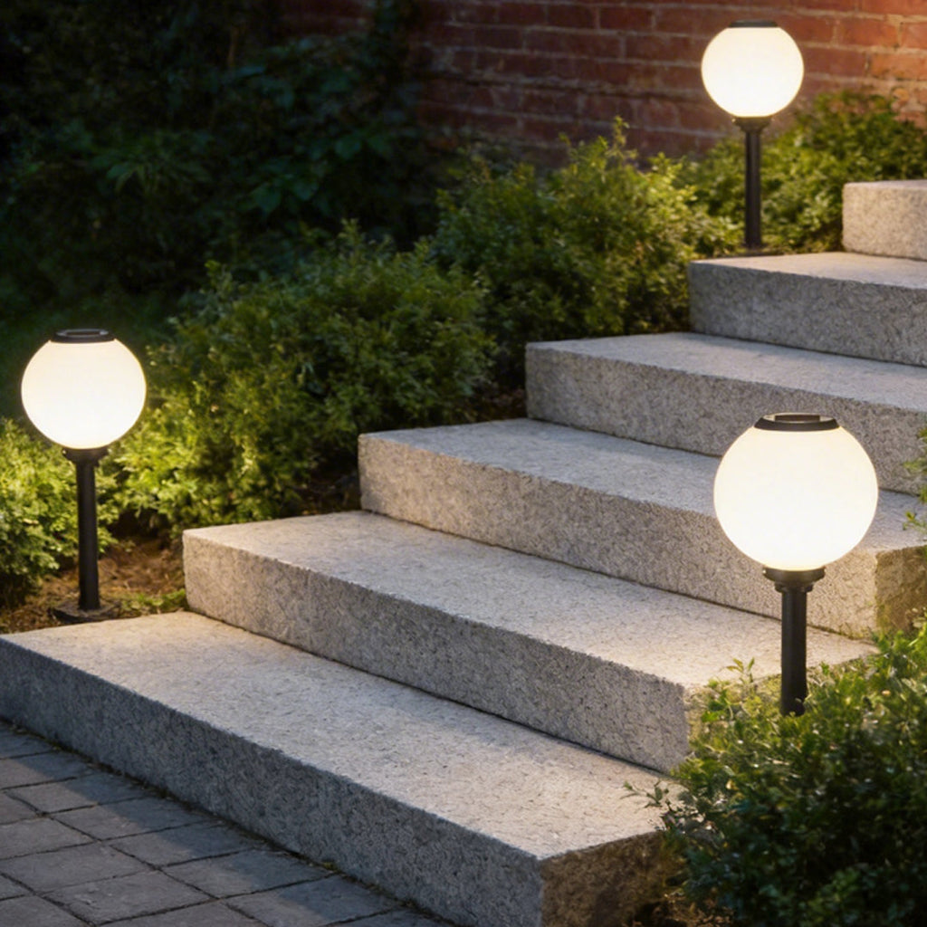 Glass Solar Path Light - Outdoor LED Globe Ball 

Illuminate your outdoor space with our stylish Glass Solar Path Light. This LED globe ball-shaped light enhances your garden, patio, or walkway while providing energy-efficient lighting. Made from durable
