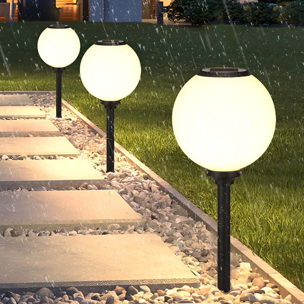 Glass Solar Path Light - Outdoor LED Globe Ball 

Illuminate your outdoor space with our stylish Glass Solar Path Light. This LED globe ball-shaped light enhances your garden, patio, or walkway while providing energy-efficient lighting. Made from durable