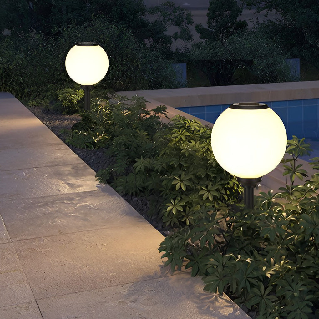 Glass Solar Path Light - Outdoor LED Globe Ball 

Illuminate your outdoor space with our stylish Glass Solar Path Light. This LED globe ball-shaped light enhances your garden, patio, or walkway while providing energy-efficient lighting. Made from durable