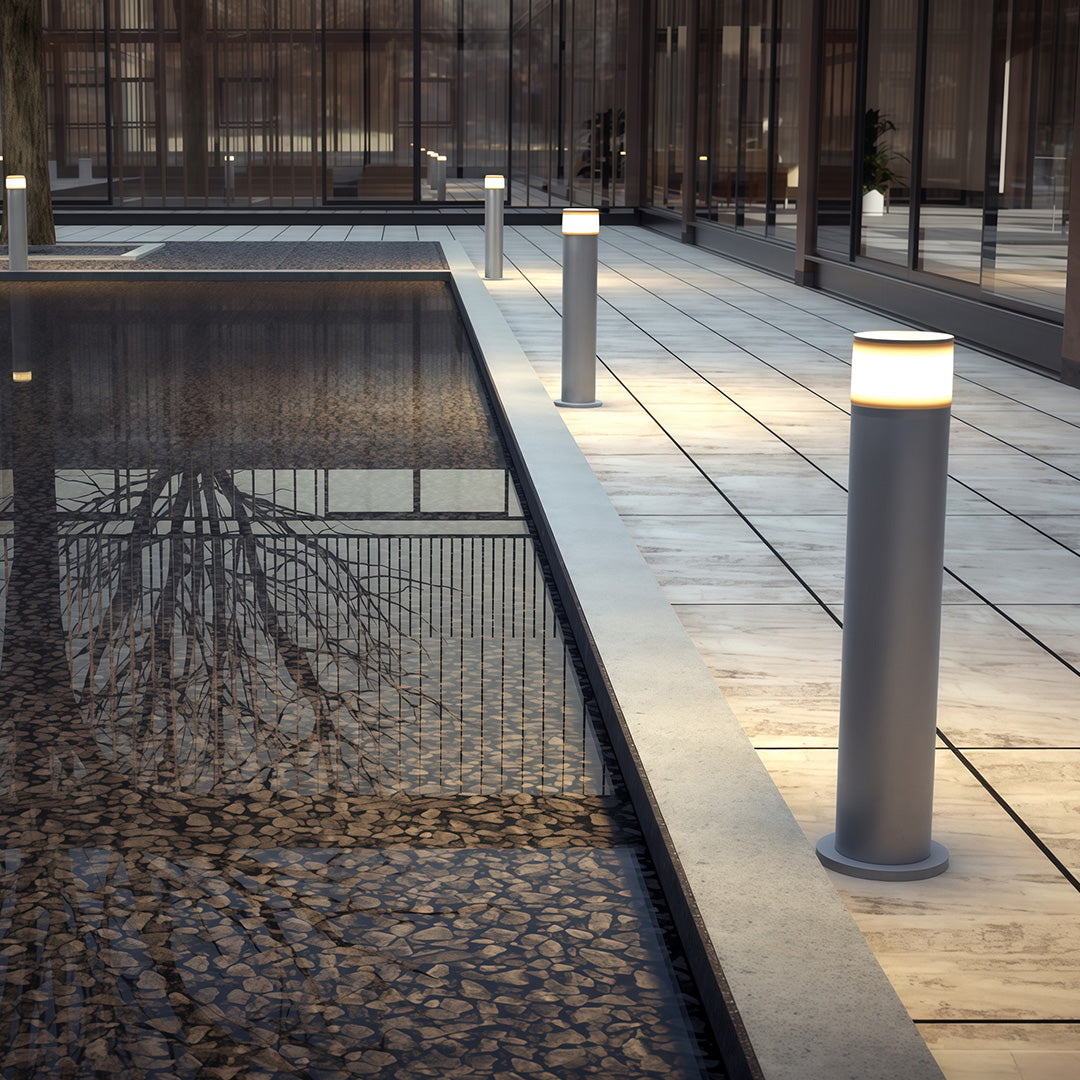 Sleek Outdoor Path Light - Ambient Garden Bollard Lamp