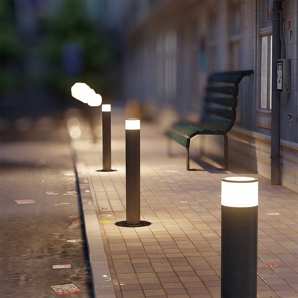 Sleek Outdoor Path Light - Ambient Garden Bollard Lamp