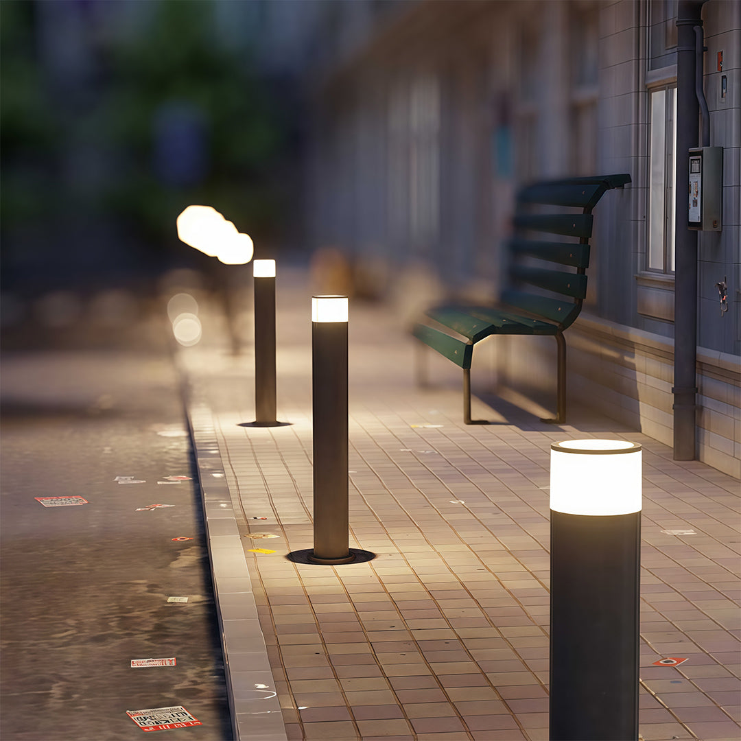 Sleek Outdoor Path Light - Ambient Garden Bollard Lamp