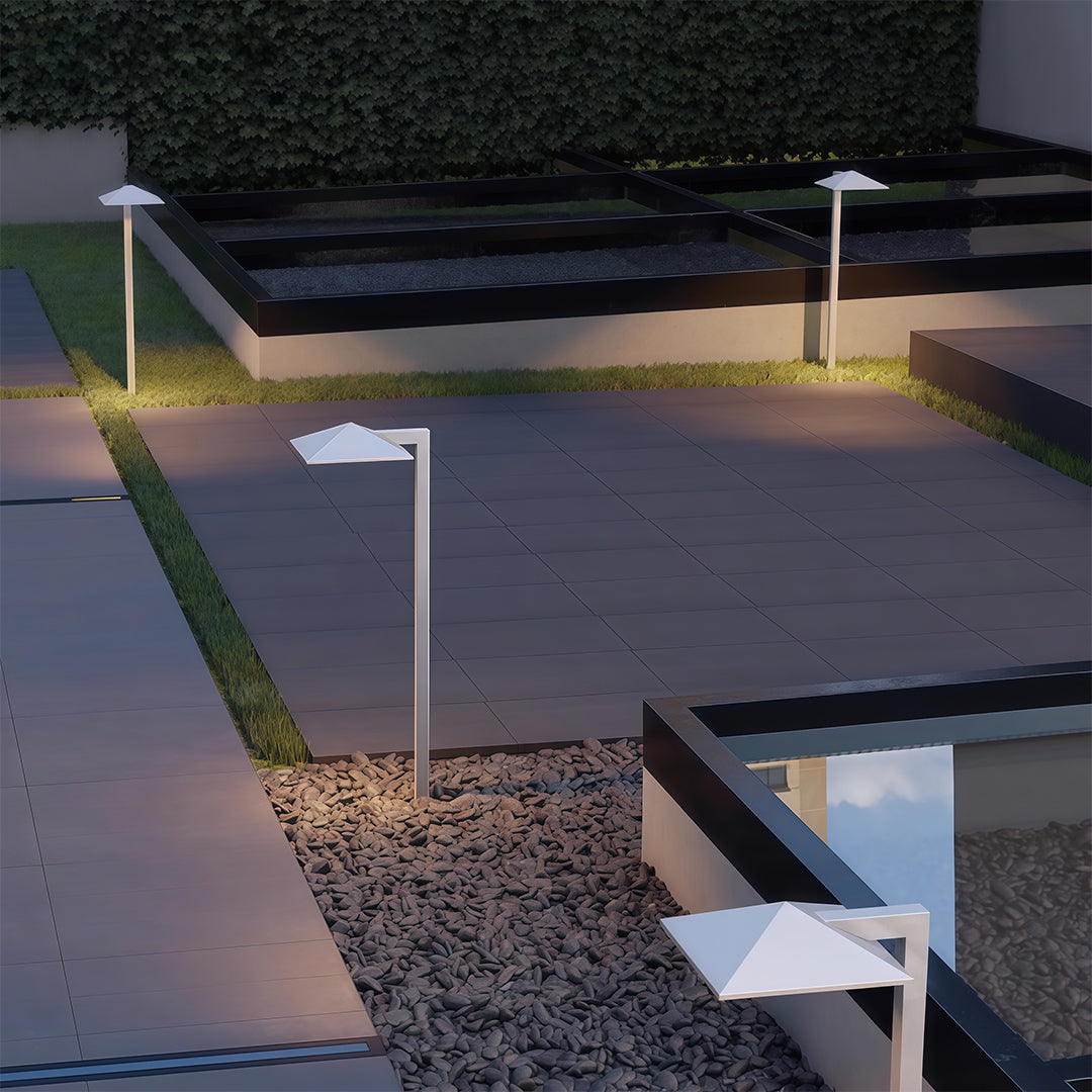 Modern Waterproof Plug-in Pathway Lights - Minimalist Outdoor Lighting Solution