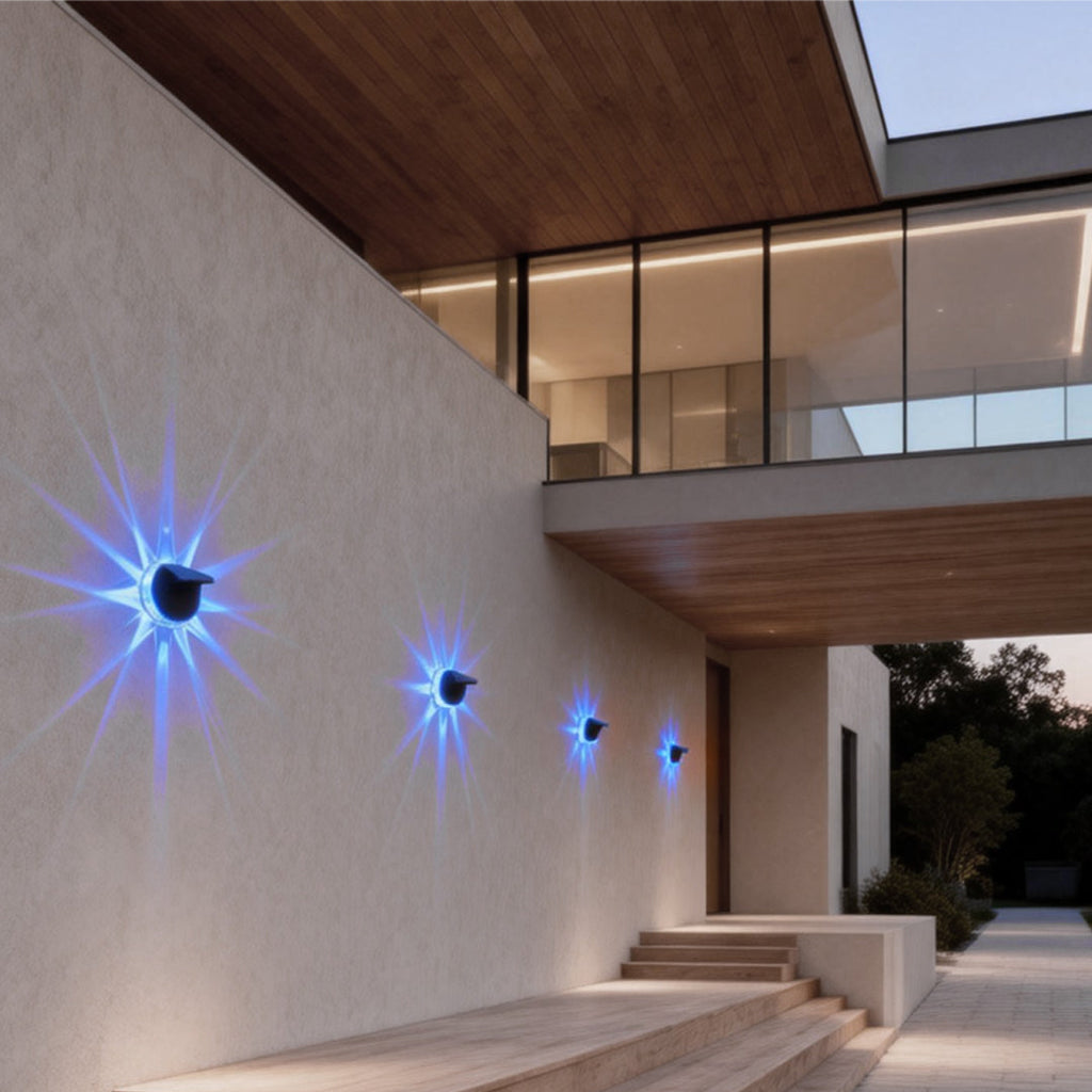 Outdoor Solar Petal Wall Lamp - Garden Lighting Solution