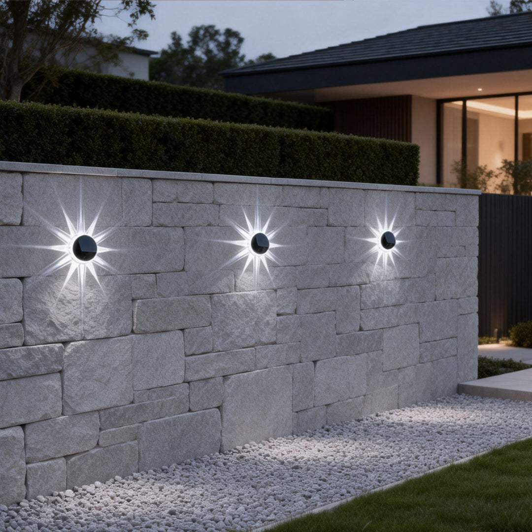 Outdoor Solar Petal Wall Lamp for Patio Lighting