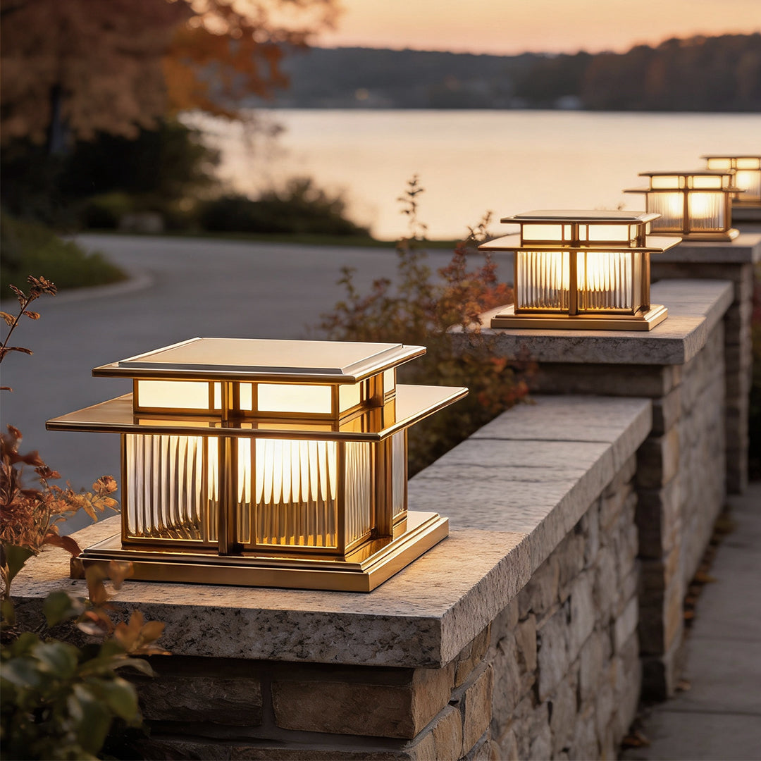 Modern Waterproof LED Porch Pillar Lights Outdoor Decor