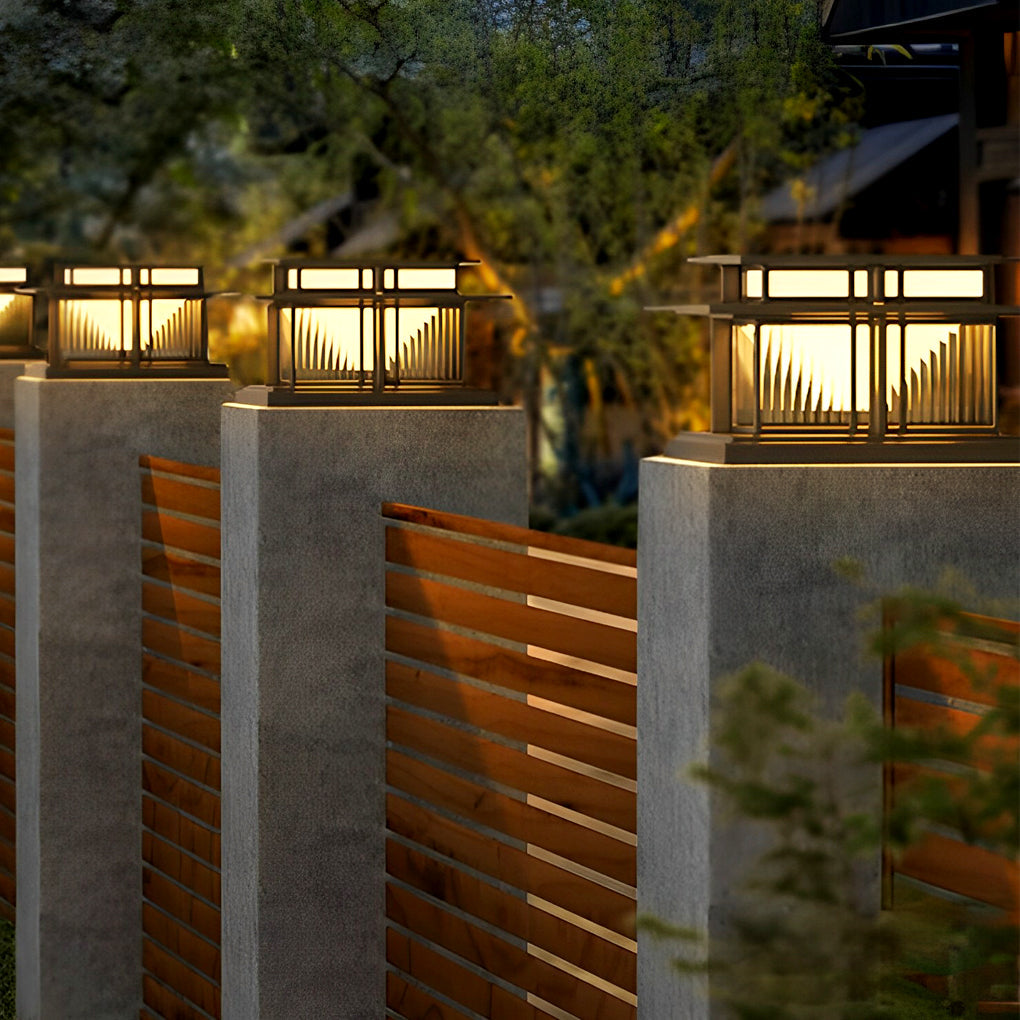 Modern Waterproof LED Porch Pillar Lights Outdoor Decor