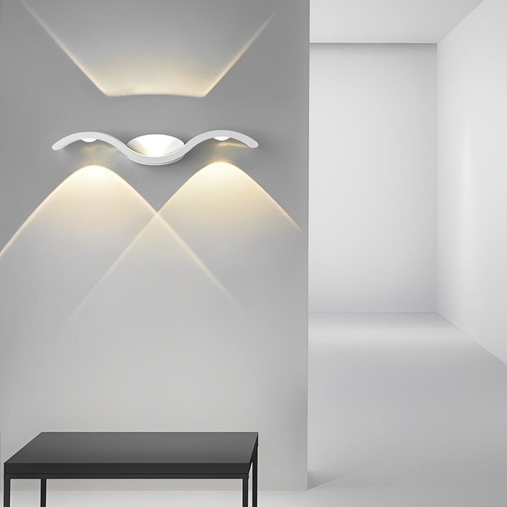 Wave Wall Sconce Outdoor Up-Down LED Light