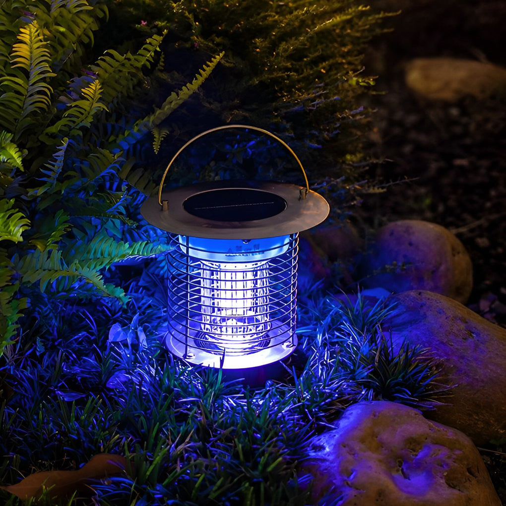 Solar Bug Zapper Garden Lamp - Purple Light Mosquito Killer
