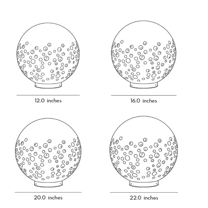 Outdoor Waterproof Sphere Light - Modern Hollow Metal Garden Fixture