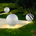 Outdoor Waterproof Sphere Light - Modern Hollow Metal Garden Fixture