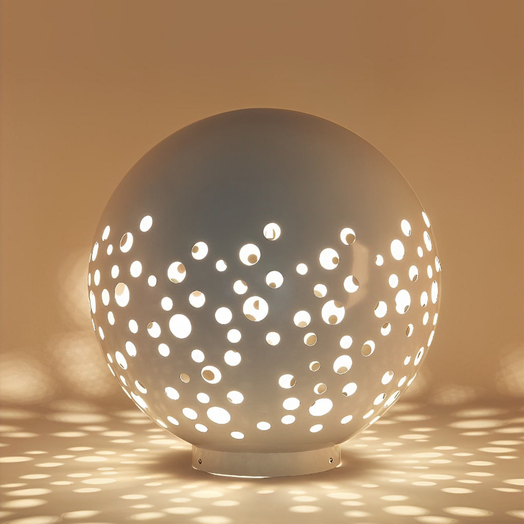 Outdoor Waterproof Sphere Light - Modern Hollow Metal Garden Fixture