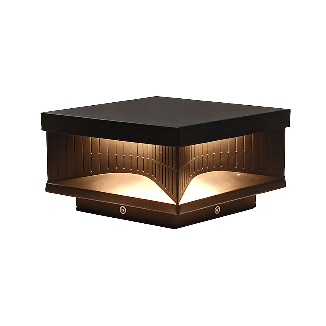 Square Outdoor Pillar Lights - Decorative LED Stripe Lighting