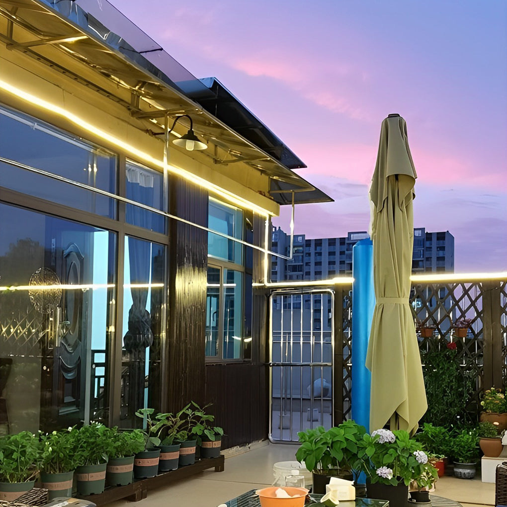 Outdoor LED Stair Lighting Strips - Waterproof Silicone White Lights