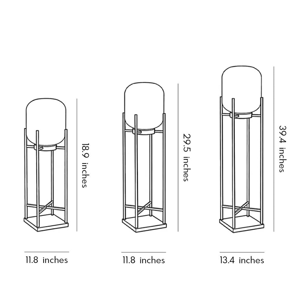 Outdoor LED Metal Floor Lamp - Standing Light Lantern for Patios, Gardens, and Decks