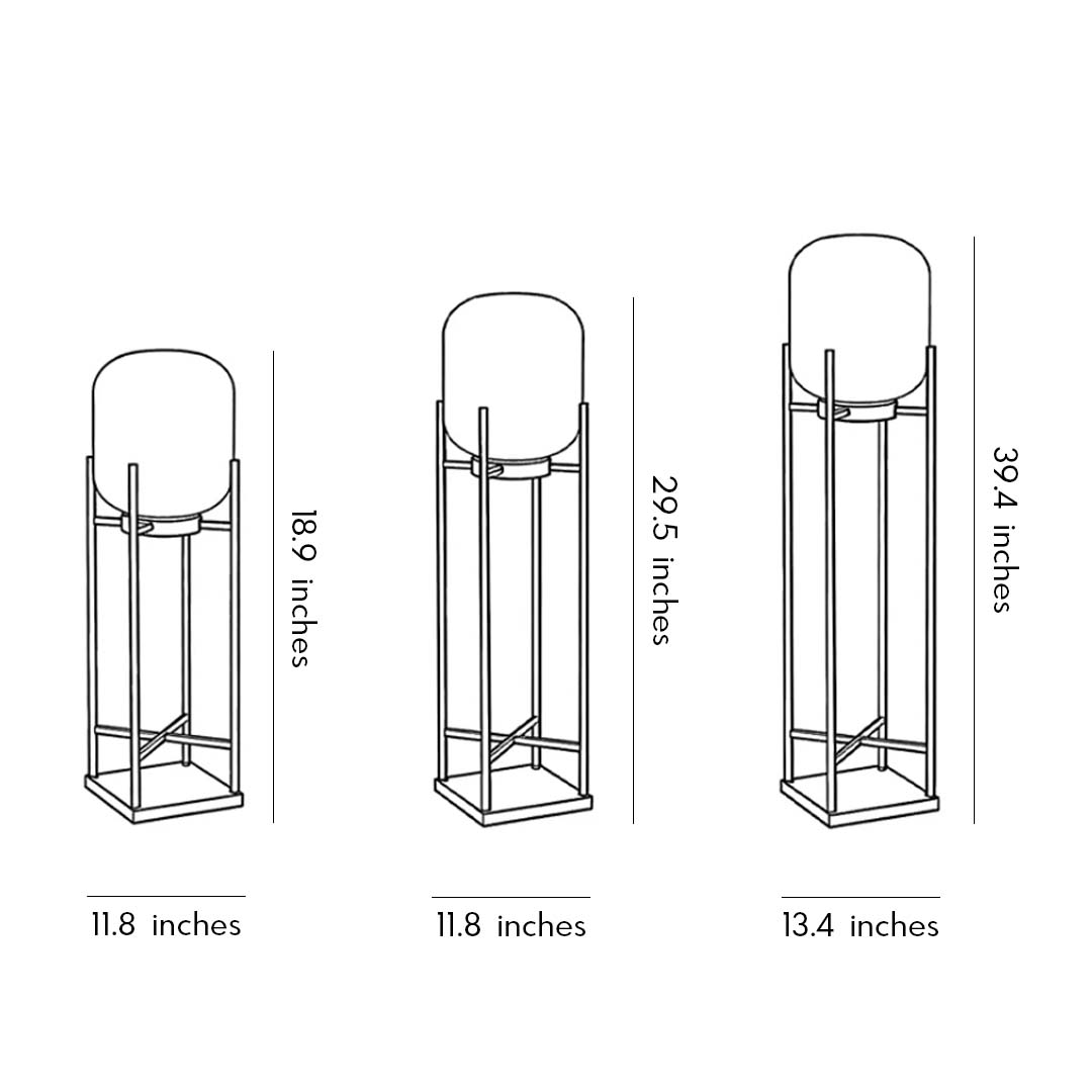 Outdoor LED Metal Floor Lamp - Standing Light Lantern for Patios, Gardens, and Decks