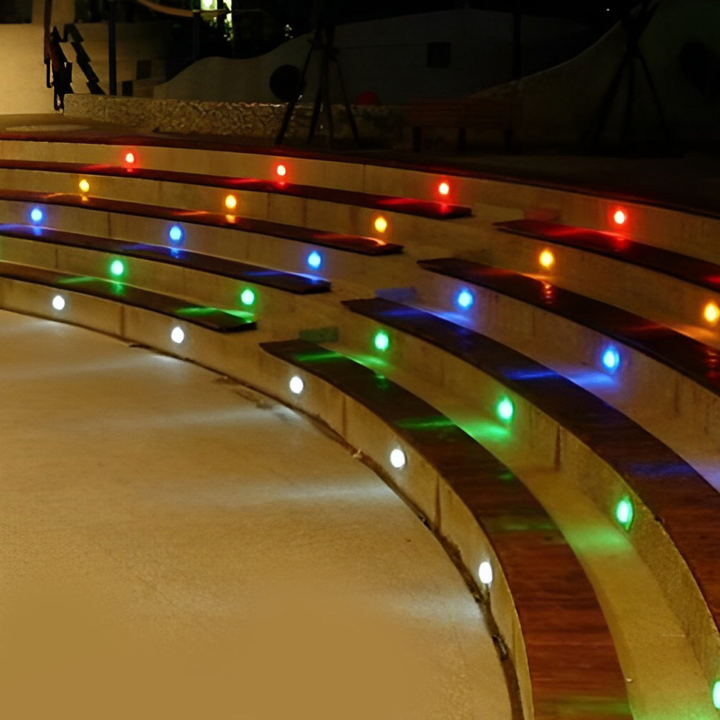 10pcs Modern LED Outdoor Step Lights - Metal Lighting Fixtures
