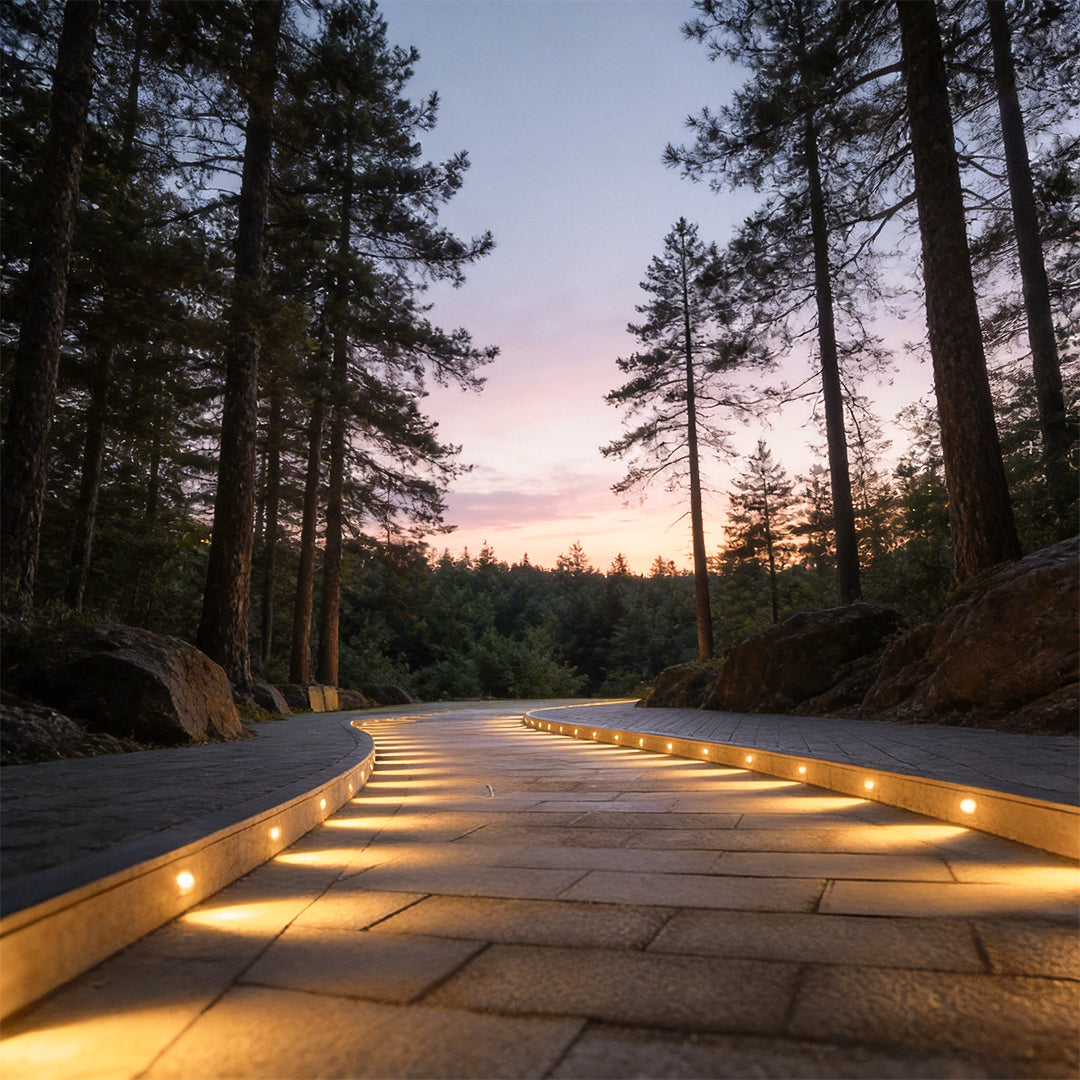 10pcs Modern LED Outdoor Step Lights - Metal Lighting Fixtures