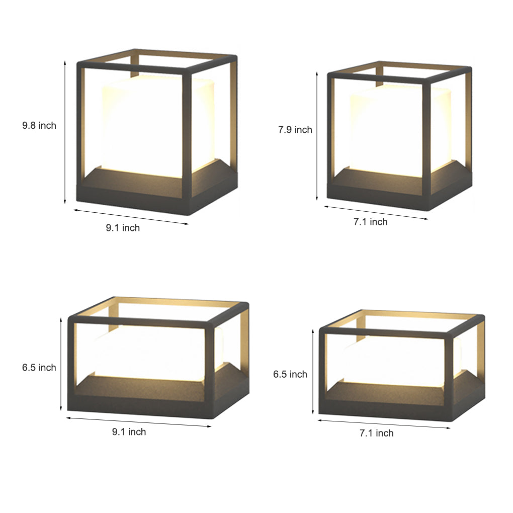 Outdoor Stone Pillar LED Light - Waterproof Landscape Lighting