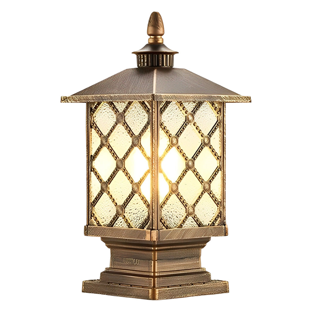 Modern Waterproof Street Light Pillar - Retro Outdoor Lighting Solution
