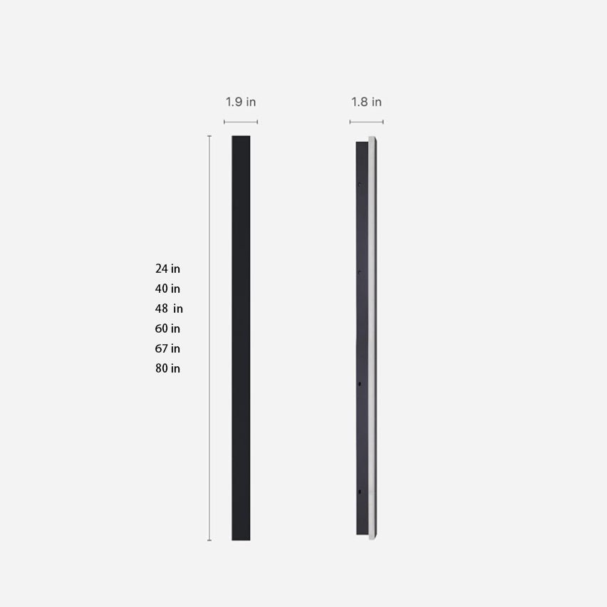 Outdoor Linear LED Wall Light - Black Integrated Design for Modern Lighting