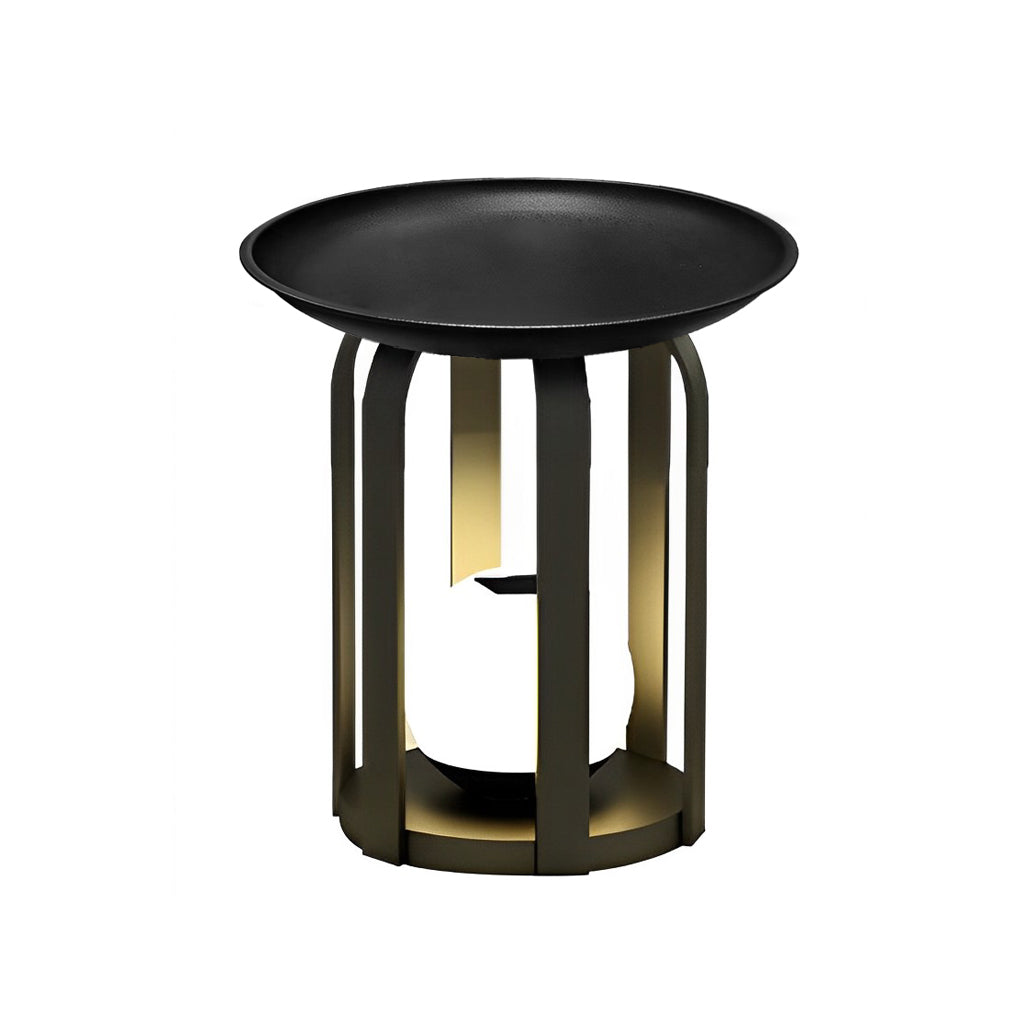 Outdoor Solar Tray Floor Lamp - Modern Waterproof Dual-Function Light