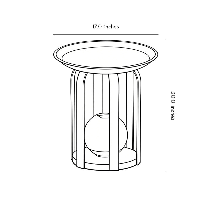Outdoor Solar Tray Floor Lamp - Modern Waterproof Dual-Function Light