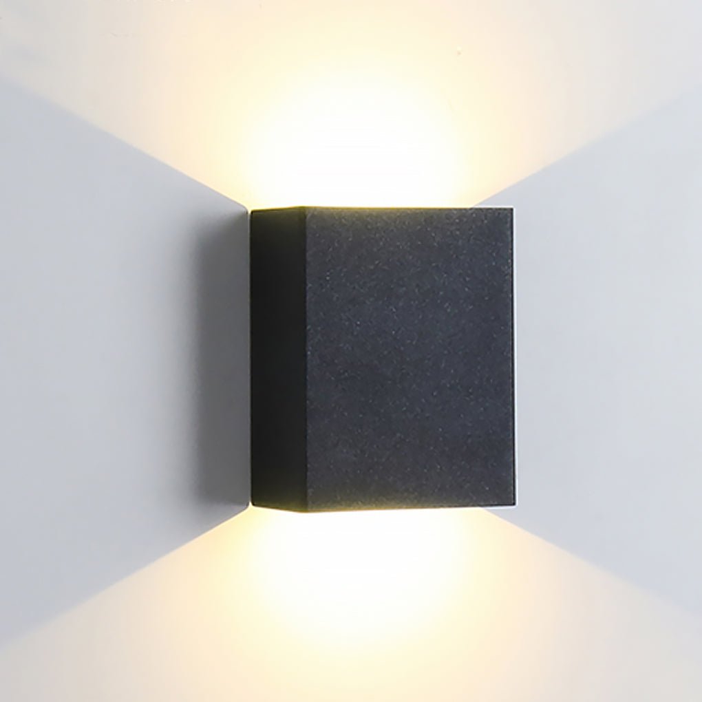 Waterproof Square LED Up and Down Wall Lights - Modern Outdoor Lighting
