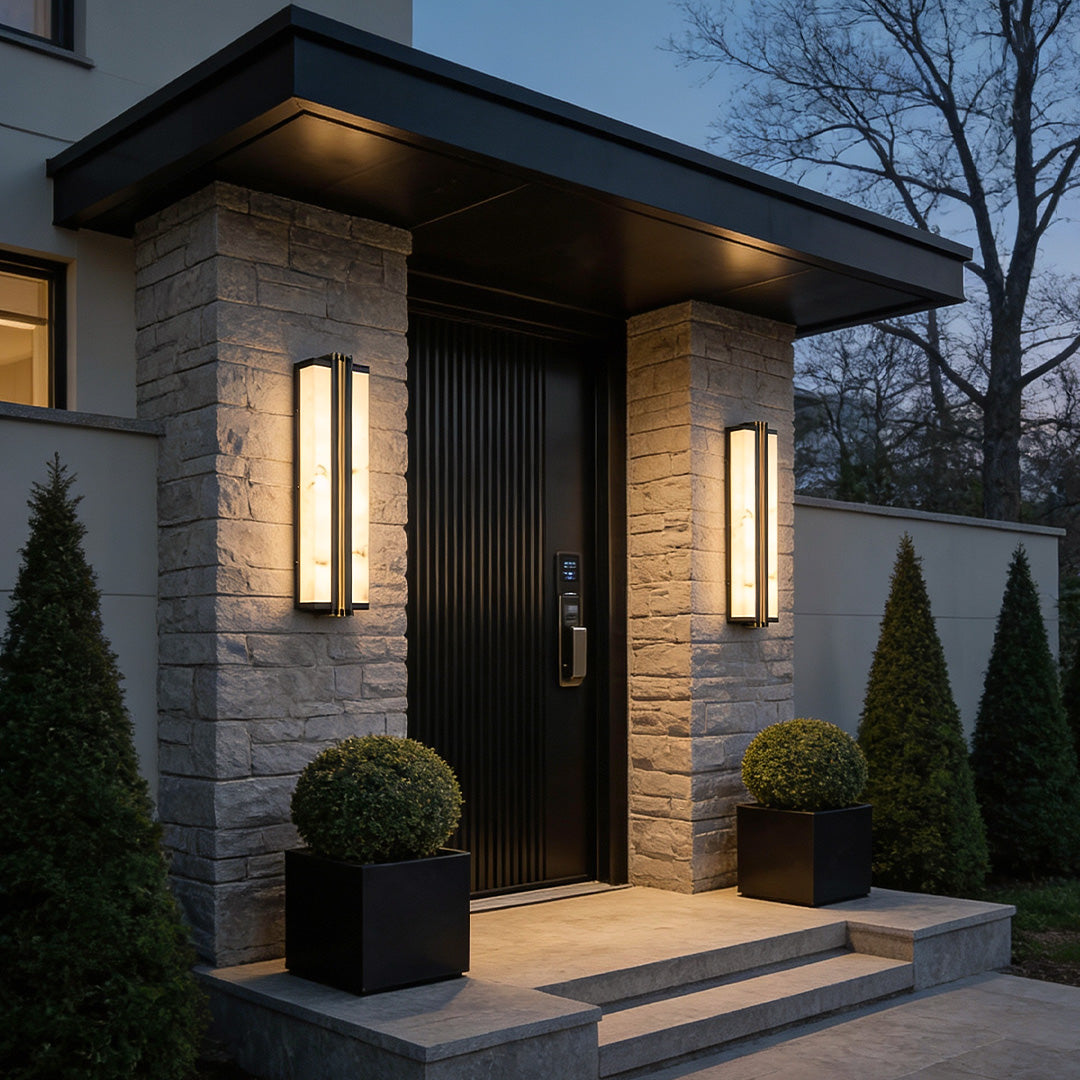 Modern Black LED Waterproof Vertical Wall Light