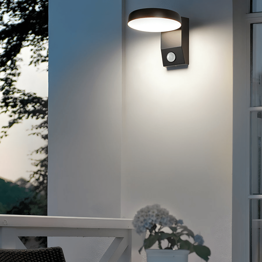 Outdoor Motion Sensor Rotating Wall Light
