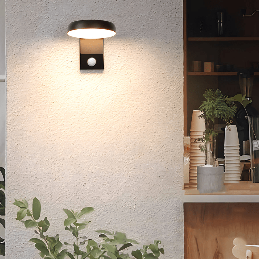 Outdoor Motion Sensor Rotating Wall Light