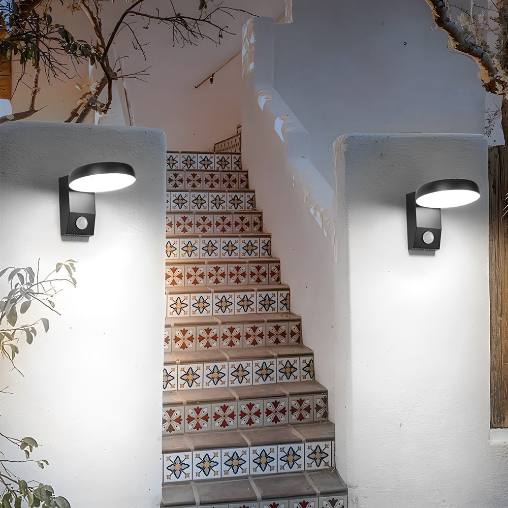 Outdoor Motion Sensor Rotating Wall Light