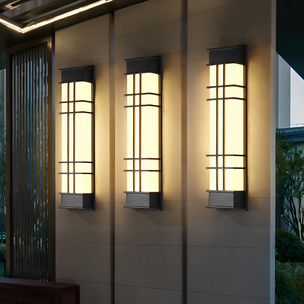Black Retro Outdoor Wall Sconce Waterproof LED Light