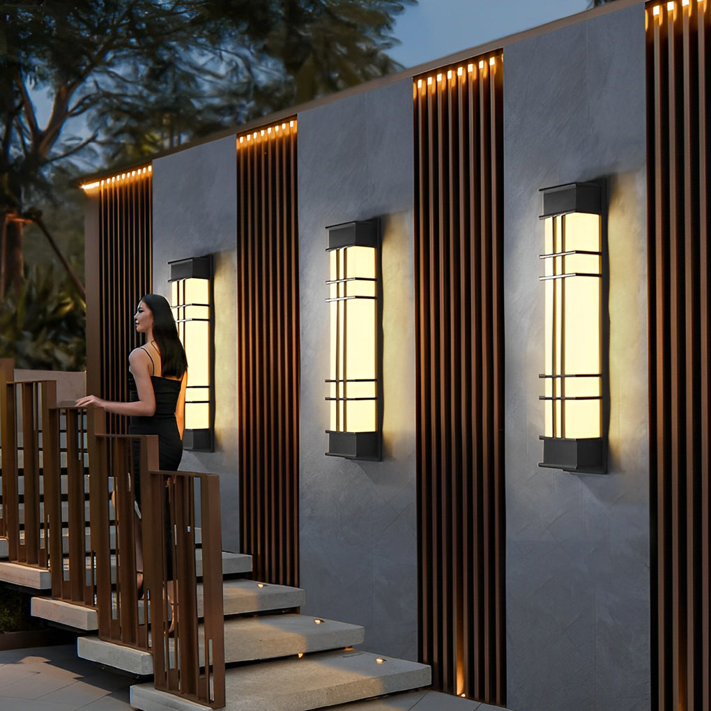 Black Retro Outdoor Wall Sconce Waterproof LED Light