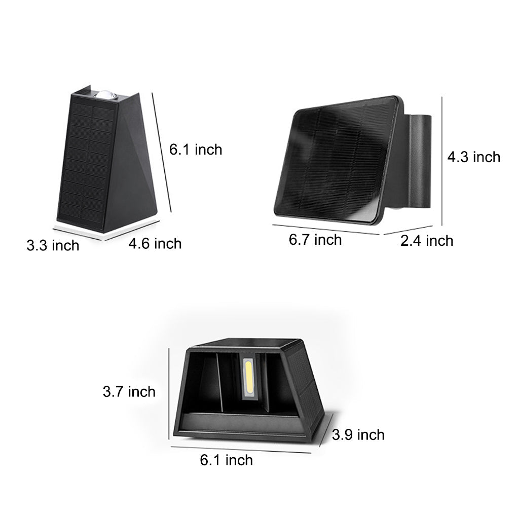 Outdoor Solar Wall Sconce Up and Down Lighting