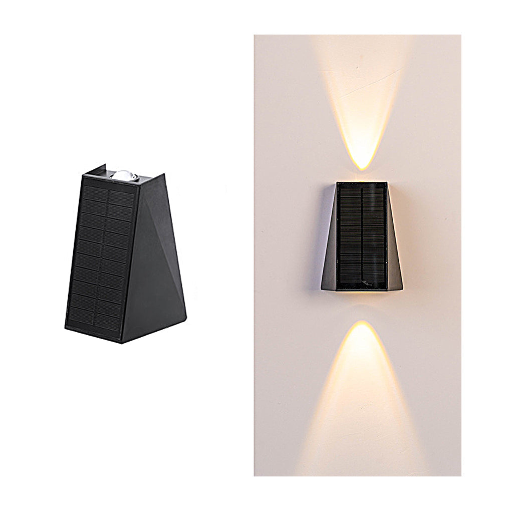Outdoor Solar Wall Sconce Up and Down Lighting