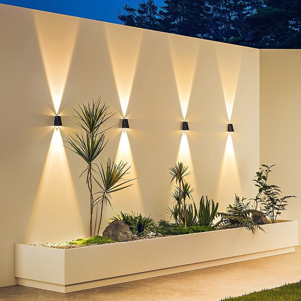 Outdoor Solar Wall Sconce Up and Down Lighting