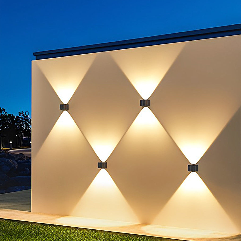 Outdoor Solar Wall Sconce Up and Down Lighting