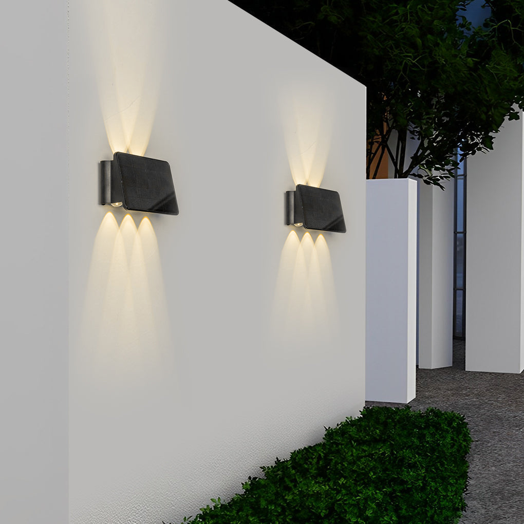 Outdoor Solar Wall Sconce Up and Down Lighting