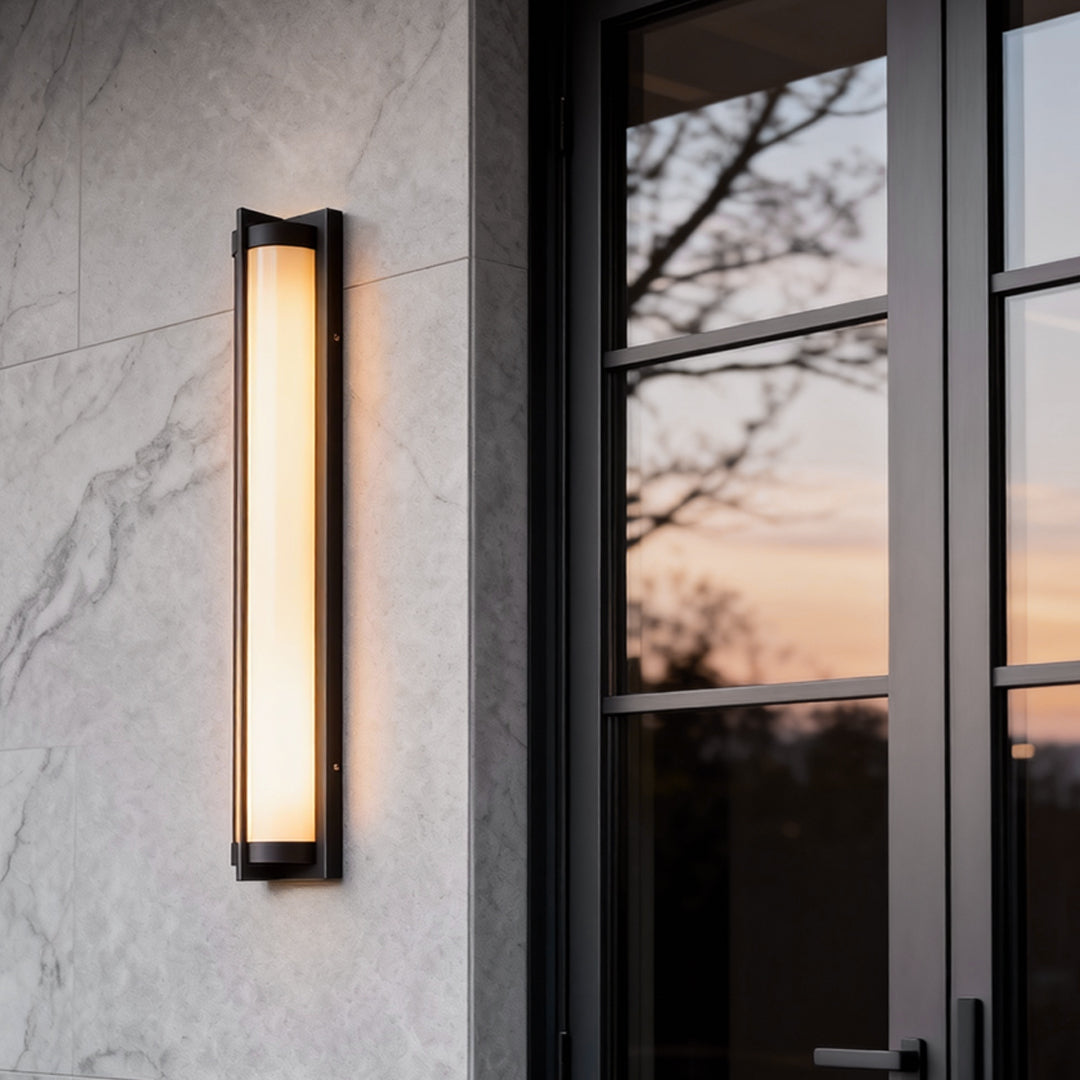 Black Modern Minimalist Waterproof Outdoor Wall Sconce Lamp