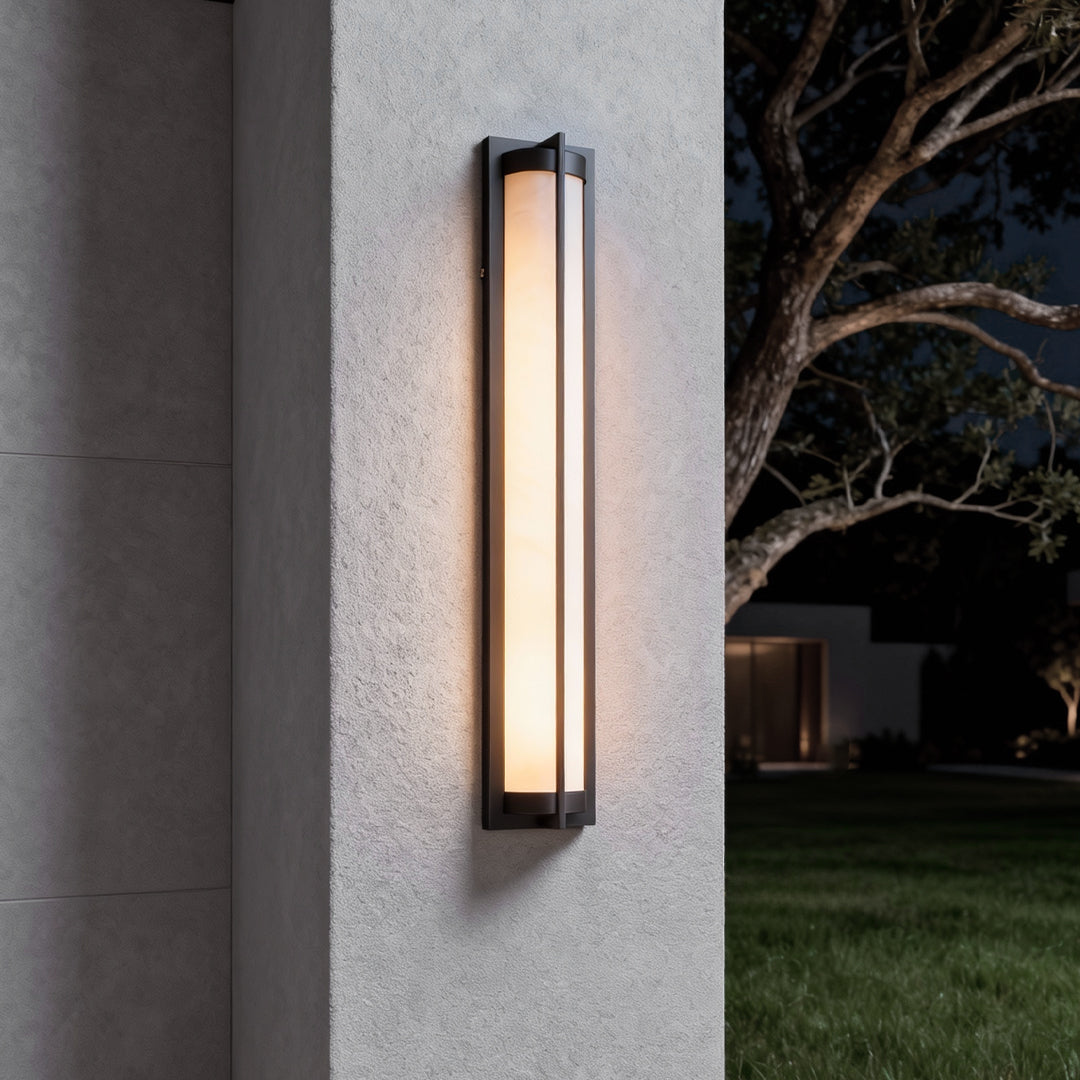 Black Modern Minimalist Waterproof Outdoor Wall Sconce Lamp