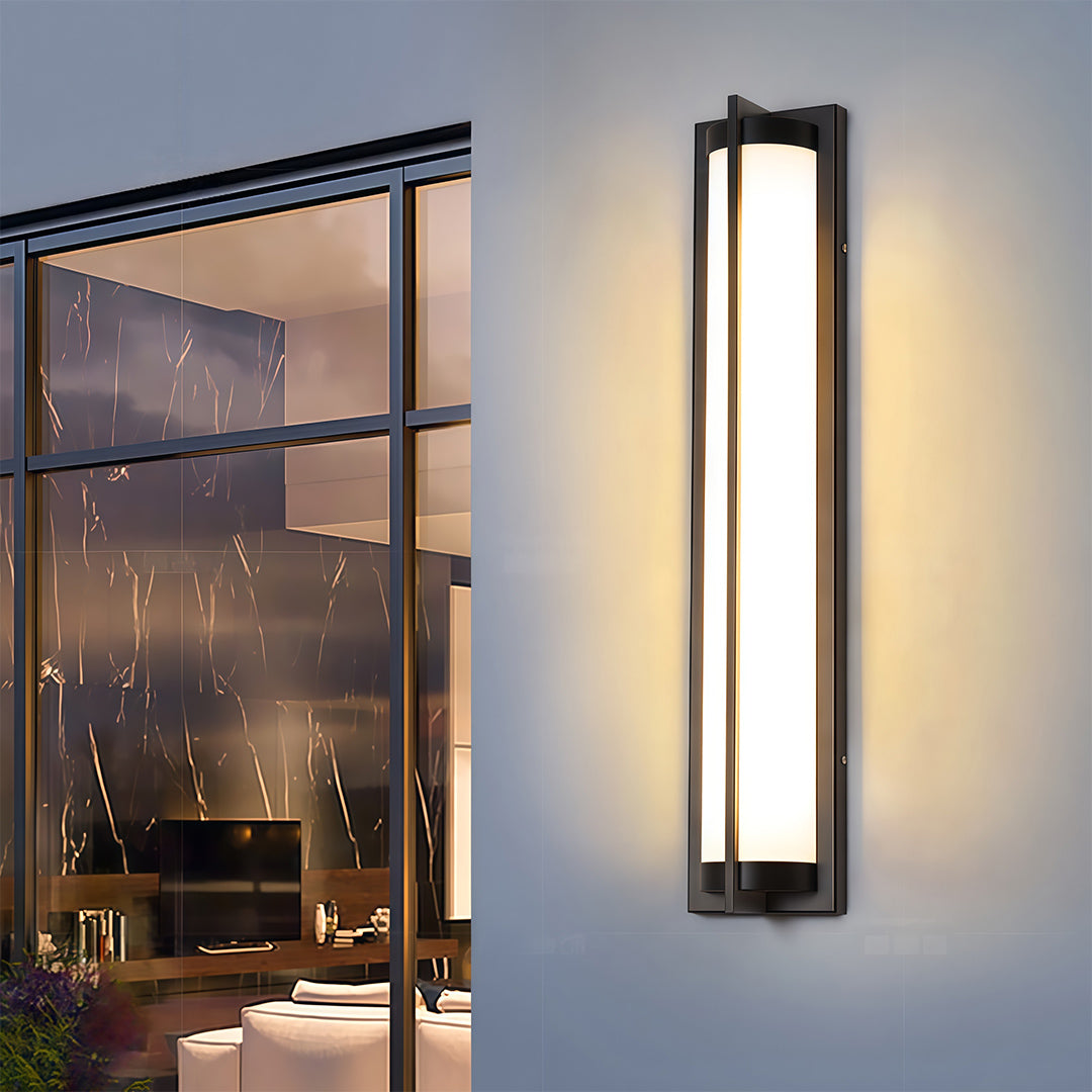 Black Modern Minimalist Waterproof Outdoor Wall Sconce Lamp