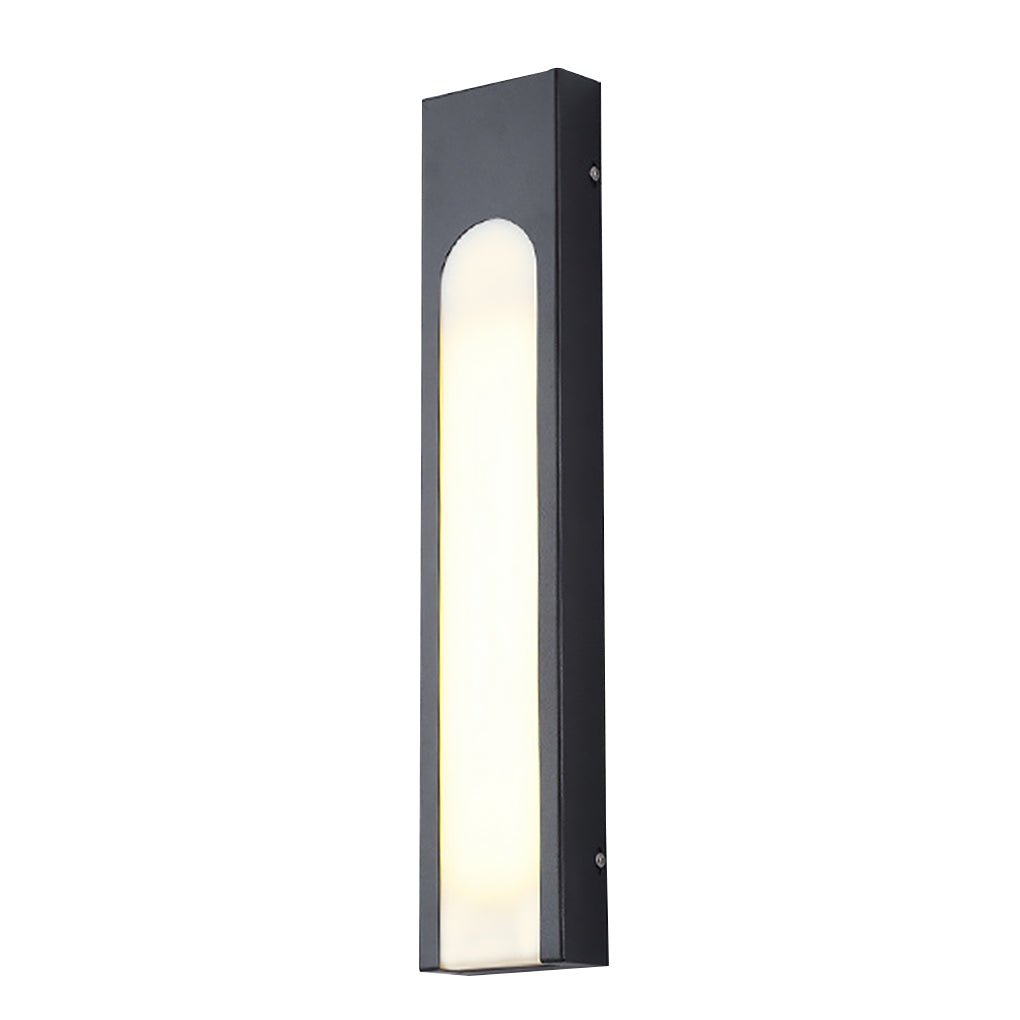 Arched Trapezoid Waterproof Black LED Outdoor Wall Lamp