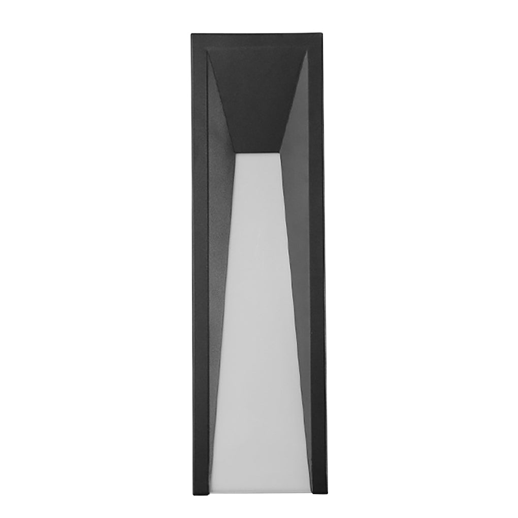 Arched Trapezoid Waterproof Black LED Outdoor Wall Lamp