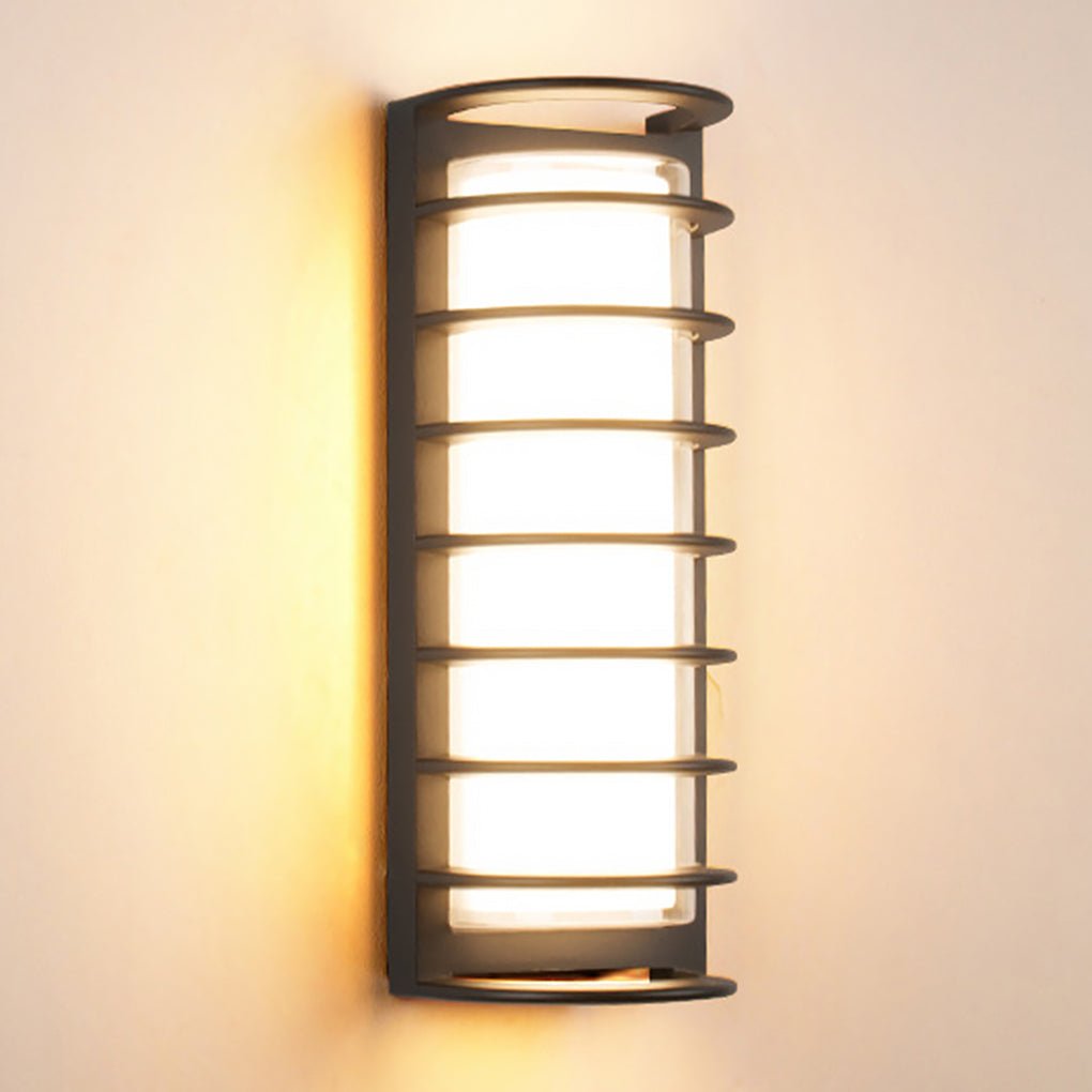 Outdoor LED Wall Mount Light - Dual-Layer Shade Fixture