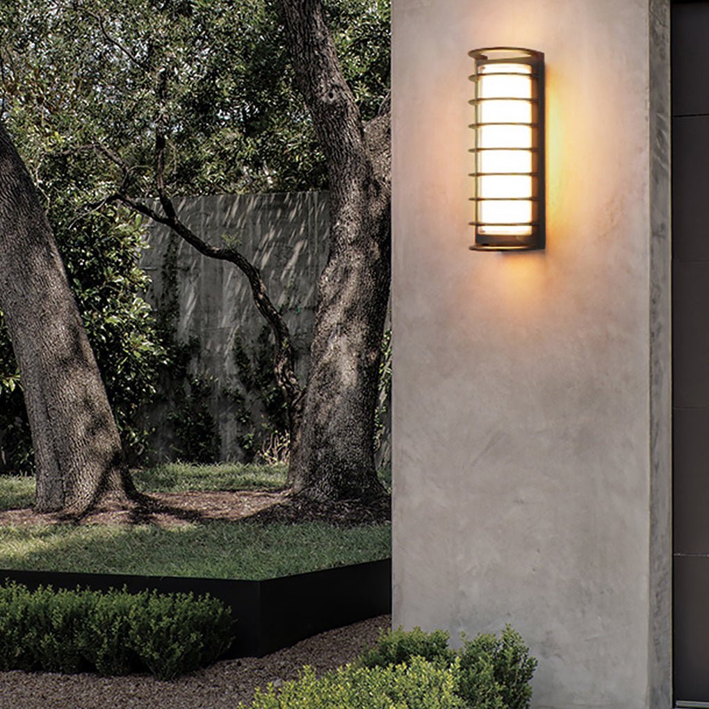 Outdoor LED Wall Mount Light - Dual-Layer Shade Fixture