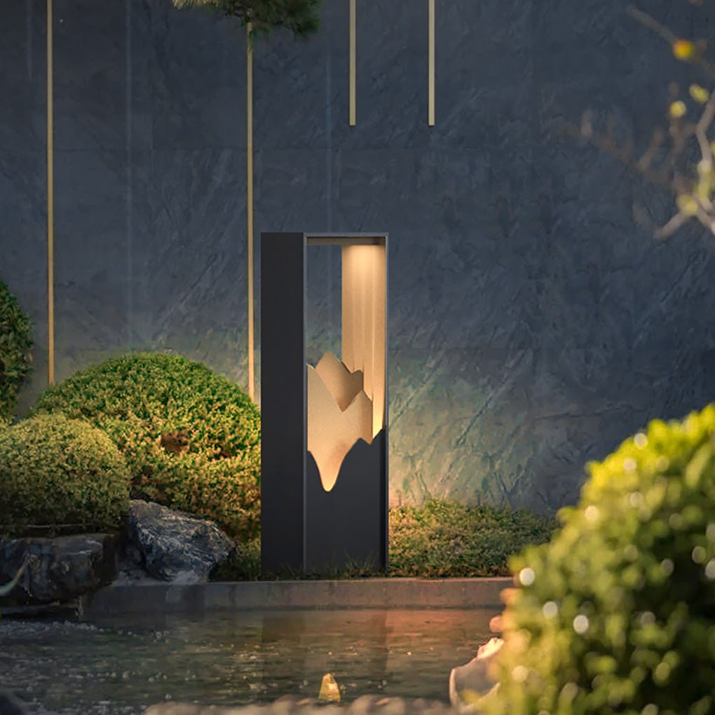 Hollow Lawn Lamp - Waterproof Mountain Landscape Path Light