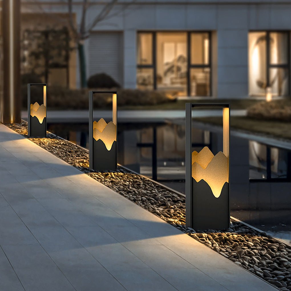 Hollow Lawn Lamp - Waterproof Mountain Landscape Path Light